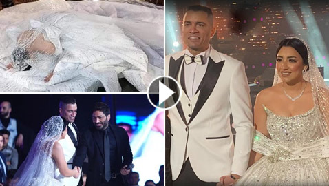 فيديو وصور زفاف حسن شاكوش: تامر حسني أشعل الحفل والعروس سجدت فرحا بالزواج