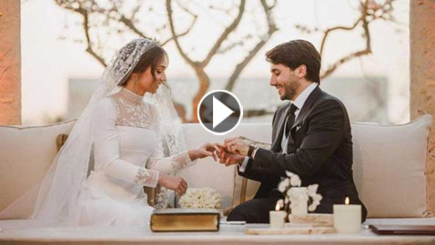 صور وفيديو عقد قران وزفاف أسطوري للأميرة إيمان ابنة ملك الأردن..