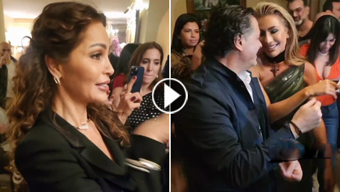 فيديو مايا دياب ترقص مع راغب علامة وزوجته على أنغام 