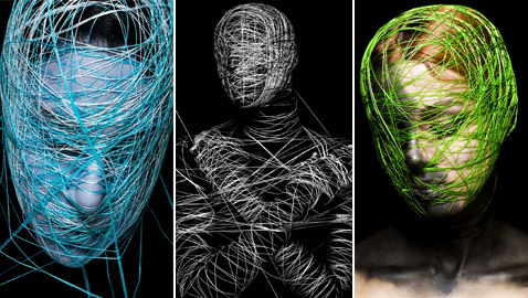 صور صادمة تجسد صراع الإنسان مع الفضاء الافتراضي والشبكة العنكبوتية