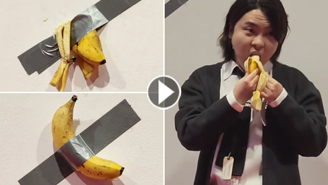 عمل فني بـ 120 ألف دولار أثار جدلا واسعا.. طالب جائع أكله!