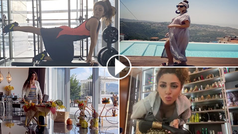صور وفيديو منزل ميريام فارس الخيالي: صالة رياضية وغرفة للأحذية ومسبح كبير جدا