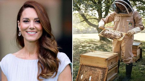 صور: الأميرة كيت ميدلتون في زي النحالين.. وهذه الرسالة منها