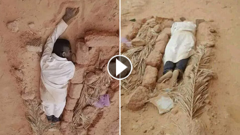 لمدة عامين.. شاب جزائري ينام بجانب قبر أمه حزنا على وفاتها! فيديو