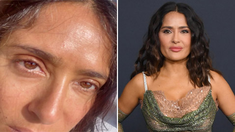 صورة سلمى حايك تصدم الجمهور! بدون مكياج وشعر أبيض وتجاعيد واضحة!!
