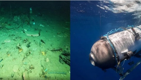 صور لحطام الغواصة تيتان بعمق 4 آلاف متر تقلب مواقع التواصل