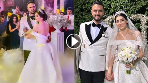 فيديوهات وصور حفل زفاف الفنان الفلسطيني يعقوب شاهين على الحسناء ساندرا