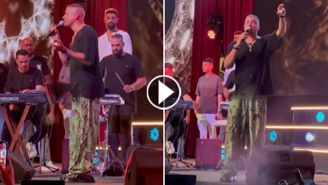 فيديو وصور: الجمهور يسخر من إطلالة حسن شكوش في حفل لبنان: يرتدي بيجاما!