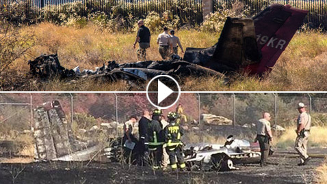 6 أشخاص يلقون مصرعهم جراء تحطم طائرة أمريكية.. النيران التهمتها