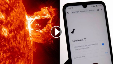 قريبا.. تقرير مرعب عن عاصفة شمسية تقضي على الإنترنت! فيديو
