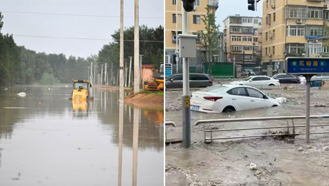 الصين.. بكين تشهد أكبر معدل لهطول الأمطار منذ 140 عاما (صور)