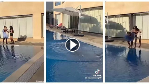 ‏فيديو: نوال الزغبي تسقط في بركة السباحة بملابسها! ما الذي حدث؟