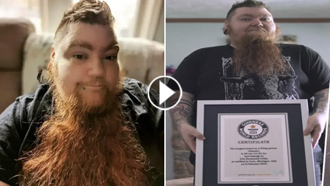 فيديو وصور: امرأة أمريكية تحطم الرقم القياسي بأطول لحية في العالم