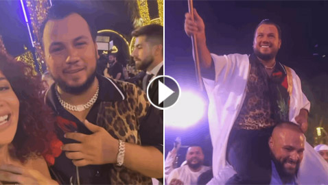 ‏وديع الشيخ يحتفل بعيد ميلاده برفقة زفة ومحمولا على الأكتاف.. فيديو وصور