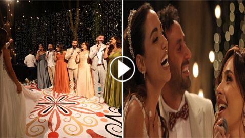 فيديو وصور عبير نعمة وعائلتها يغنون بعرس شقيقتها.. ومشاركة خاصة لوالدتها وللأحفاد