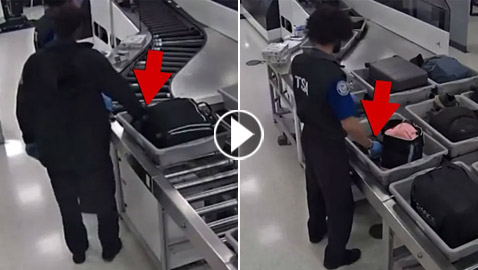 فيديو: موظفو جمارك في مطار أمريكي يسرقون أمتعة الركاب!
