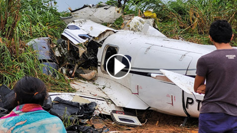 فيديو: مقتل 14 في تحطم طائرة بولاية الأمازون في البرازيل