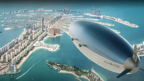 منطاد يعمل بالطاقة الشمسية على شكل حوت يطير من دون توقف