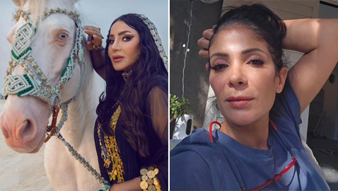 10 صور حديثة لنجوم الفن: منى زكي بدون مكياج ولجين عمران مع الحصان!