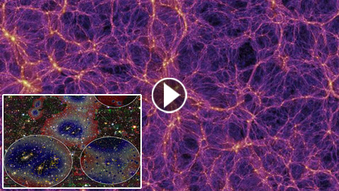 المشاهد الأولى لشبكة الكون الغريبة بنجوم زائفة ومتوهجة.. فيديو