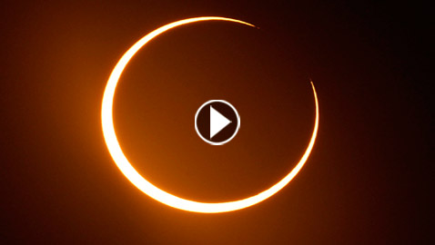 فيديو وصور: أقمار صناعية ترصد كسوف 