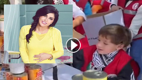 أول ظهور لابن الفنانة السورية جومانا مراد بمركز الهلال الاحمر المصري للتطوع