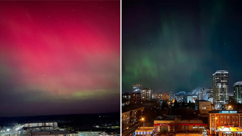 بالصور: مشاهد مذهلة للشفق القطبي التي شهدها سكان روسيا