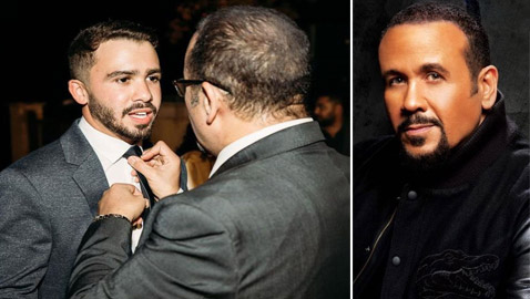 صور ابن هشام عباس يُبهر الجمهور.. شاب وسيم يلفت الأنظار