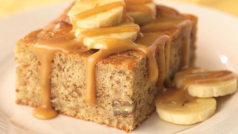 طريقة عمل كيك الموز بالكرميل اللذيذة