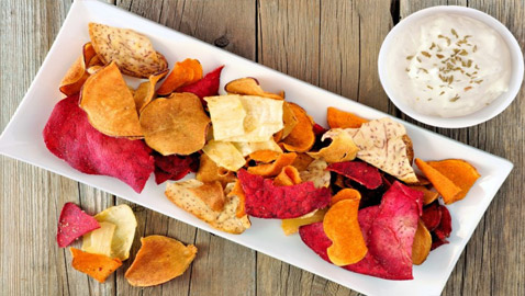 إليكم طريقة تحضير شيبس الخضار الصحي المشوي