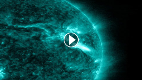 الأقوى منذ سنوات.. فيديو مذهل لانفجار شمسي هائل