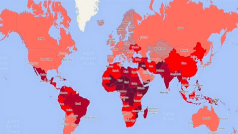 خريطة تكشف أخطر دول في العالم