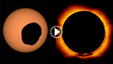 هكذا يبدو كسوف الشمس إذا كنت تقف على كوكب المريخ.. فيديو