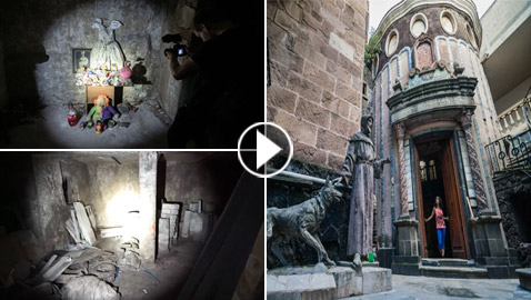 جولة داخل فندق مهجور مسكون بالأرواح عمره 80 عاما.. تمتلئ جدرانه برسائل مخيفة