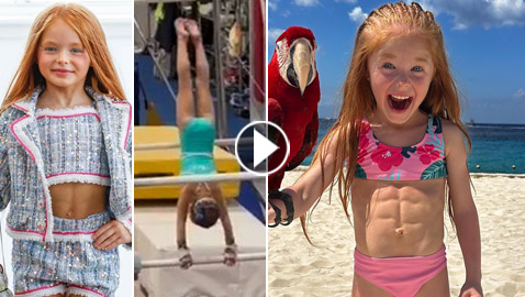 فيديو وصور مذهلة: أصغر بطلة كمال أجسام في العالم طفلة عمرها 7 سنوات!