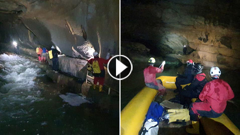 عائلة دخلت لزيارة مغارة فحاصرتها المياه.. وقد تعلق داخلها لأيام! فيديو