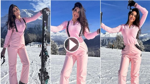 ياسمين صبري وسط الثلوج اثناء رحلة بسويسرا وتكشف ما قالته لـ جوني ديب.. فيديو وصور