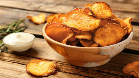 طريقة تحضير شيبس البطاطا الحلوة بالقلاية الهوائية صحي وخفيف