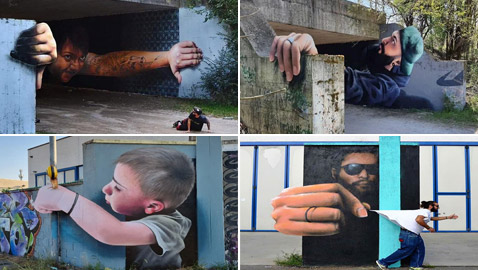 تبدو واقعية.. فنان يحول الجدران إلى أعمال فنية نابضة بالحياة (صور)