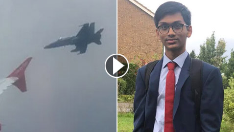 مقاتلات حربية ترافق طائرة مدنية من أجل طالب.. لن تصدق ما فعل!