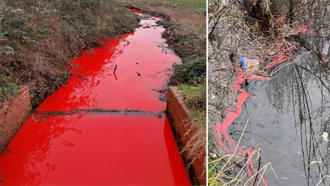 ضجة من (نهاية العالم).. النهر الدموي الغريب يرعب البريطانيين!