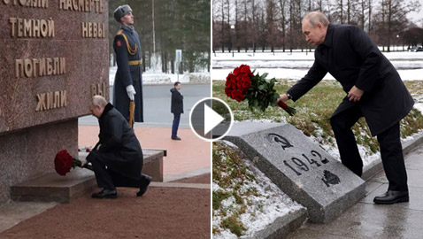 الرئيس الروسي بوتين يجثو أمام قبر شقيقه.. ما قصة الطفل فيكتور؟
