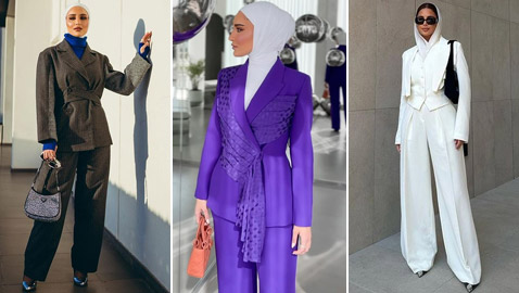 بالصور: أجمل بدلات نسائية راقية من وحي الفاشينيستات المحجبات