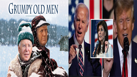 هيلي تسخر من منافسيها الانتخابيين: ترامب وبايدن (عجوزان غاضبان) يرتديان قبعتي صوف أبيض