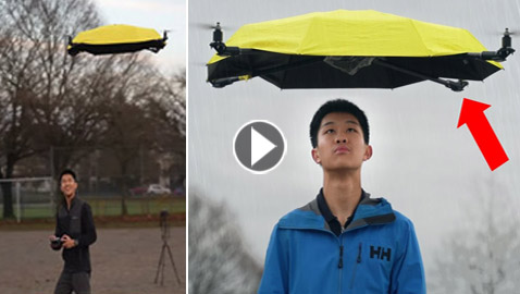 فيديو: مخترع يطور مظلة طائرة تتبعك أثناء هطول الأمطار
