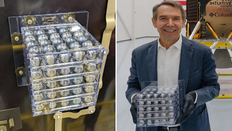 فنان أمريكي يصنع التاريخ بوصول عمله الفني إلى القمر (صور)