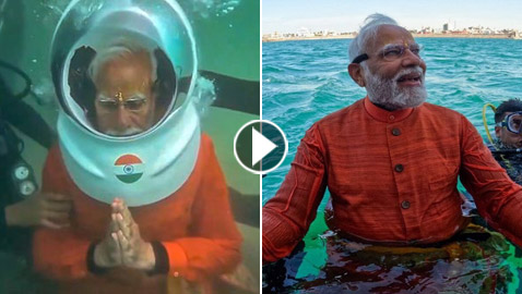 فيديو: رئيس وزراء الهند يصلي تحت الماء