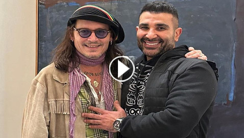 أحمد سعد عن زيارة جوني ديب: نورت بيت أخوك!
