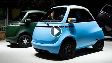(مايكرولينو لايت).. سيارة الفقاعة لمحبي السكوتر الكهربائي (فيديو)