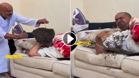 فيديو صادم: مزحة ثقيلة ومروعة! شخص يرمي على وجه صديقه النائم خلية نحل!